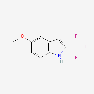 5-Methoxy-2-(trifluoromethyl)-1H-indole chemical structure (CAS 174734-34-0)
