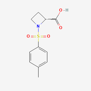 (R)-1-Tosylazetidine-2-carboxylic acid chemical structure (CAS 174740-80-8)