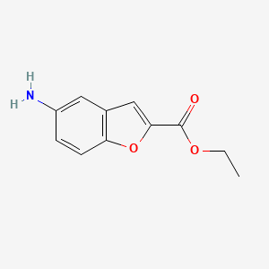Ethyl 5-aminobenzofuran-2-carboxylate chemical structure (CAS 174775-48-5)
