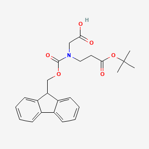 Fmoc-N-(tert-butyloxycarbonylethyl)glycine chemical structure (CAS 174799-89-4)