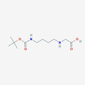 (4-((tert-Butoxycarbonyl)amino)butyl)glycine chemical structure (CAS 174799-98-5)