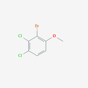 2-Bromo-3,4-dichloro-1-methoxybenzene chemical structure (CAS 174913-13-4)