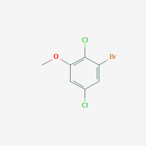 1-Bromo-2,5-dichloro-3-methoxybenzene chemical structure (CAS 174913-17-8)