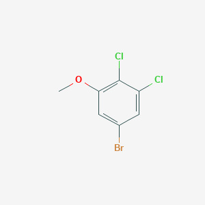 5-Bromo-1,2-dichloro-3-methoxybenzene chemical structure (CAS 174913-21-4)