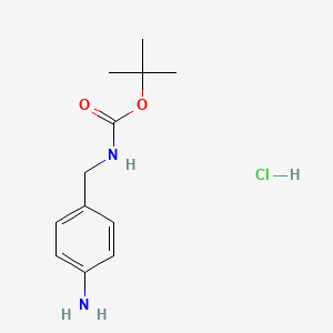 tert-Butyl 4-aminobenzylcarbamate hydrochloride chemical structure (CAS 174959-54-7)