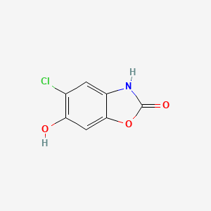 5-Chloro-6-hydroxybenzo[d]oxazol-2(3H)-one chemical structure (CAS 1750-45-4)