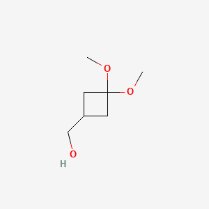 (3,3-Dimethoxycyclobutyl)methanol chemical structure (CAS 175021-11-1)