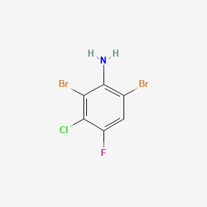 2,6-Dibromo-3-chloro-4-fluoroaniline chemical structure (CAS 175135-09-8)