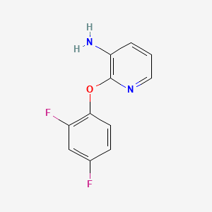 2-(2,4-Difluorophenoxy)pyridin-3-amine chemical structure (CAS 175135-63-4)