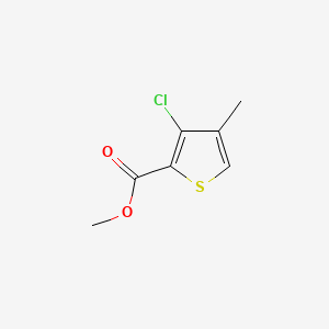 Methyl 3-chloro-4-methylthiophene-2-carboxylate chemical structure (CAS 175137-11-8)