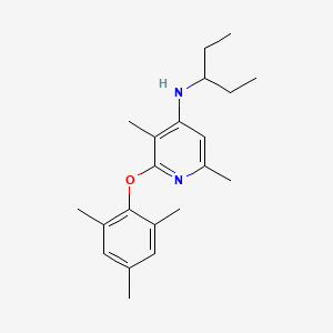 2-(Mesityloxy)-3,6-dimethyl-N-(pentan-3-yl)pyridin-4-amine chemical structure (CAS 175140-00-8)
