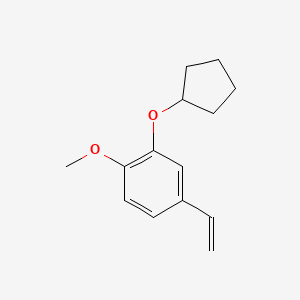 2-(Cyclopentyloxy)-1-methoxy-4-vinylbenzene chemical structure (CAS 175165-63-6)