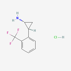 trans-2-(2-(Trifluoromethyl)phenyl)cyclopropanamine hydrochloride chemical structure (CAS 175168-77-1)