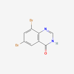6,8-Dibromoquinazolin-4(1H)-one chemical structure (CAS 17518-85-3)