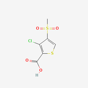 3-Chloro-4-(methylsulfonyl)thiophene-2-carboxylic acid chemical structure (CAS 175201-86-2)