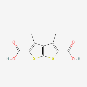3,4-Dimethylthieno[2,3-b]thiophene-2,5-dicarboxylic acid chemical structure (CAS 175202-55-8)