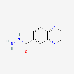 Quinoxaline-6-carbohydrazide chemical structure (CAS 175204-23-6)