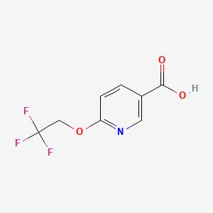 6-(2,2,2-Trifluoroethoxy)nicotinic acid chemical structure (CAS 175204-90-7)