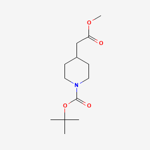 N-Boc-Piperidin-4-yl-acetic acid methyl ester chemical structure (CAS 175213-46-4)