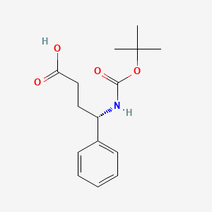 (S)-4-((tert-Butoxycarbonyl)amino)-4-phenylbutanoic acid chemical structure (CAS 175224-99-4)
