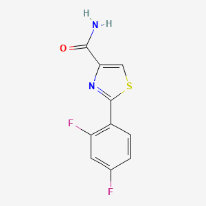 2-(2,4-Difluorophenyl)thiazole-4-carboxamide chemical structure (CAS 175276-97-8)