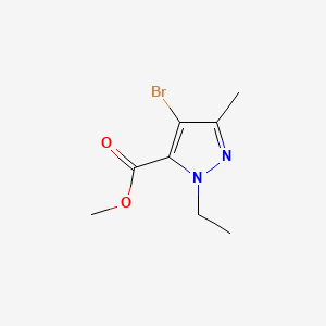 Methyl 4-bromo-1-ethyl-3-methyl-1H-pyrazole-5-carboxylate chemical structure (CAS 175276-98-9)