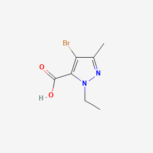 4-Bromo-1-ethyl-3-methyl-1H-pyrazole-5-carboxylic acid chemical structure (CAS 175276-99-0)