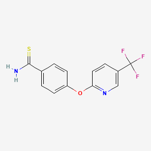 4-((5-(Trifluoromethyl)pyridin-2-yl)oxy)benzothioamide chemical structure (CAS 175277-02-8)