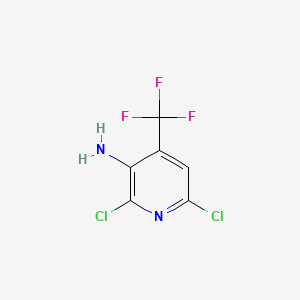 2,6-Dichloro-4-(trifluoromethyl)pyridin-3-amine chemical structure (CAS 175277-67-5)