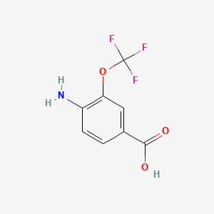 4-Amino-3-(trifluoromethoxy)benzoic acid chemical structure (CAS 175278-22-5)