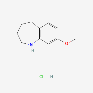 8-Methoxy-2,3,4,5-tetrahydro-1H-1-benzazepine hydrochloride chemical structure (CAS 17537-86-9)