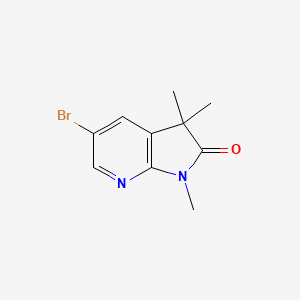 5-Bromo-1,3,3-trimethyl-1,3-dihydro-2H-pyrrolo[2,3-b]pyridin-2-one chemical structure (CAS 175424-32-5)