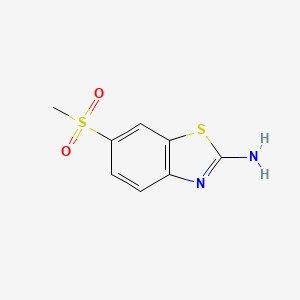 6-(Methylsulfonyl)-1,3-benzothiazol-2-amine chemical structure (CAS 17557-67-4)