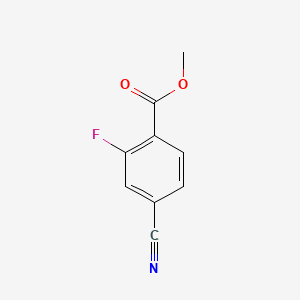Methyl 4-cyano-2-fluorobenzoate chemical structure (CAS 175596-01-7)
