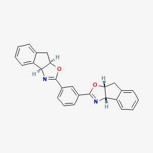 1,3-Bis((3aS,8aR)-8,8a-dihydro-3aH-indeno[1,2-d]oxazol-2-yl)benzene chemical structure (CAS 175733-74-1)