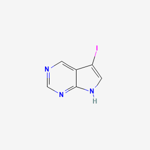 5-Iodo-7H-pyrrolo[2,3-d]pyrimidine chemical structure (CAS 175791-53-4)