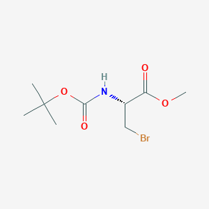 (R)-Methyl 3-bromo-2-((tert-butoxycarbonyl)amino)propanoate chemical structure (CAS 175844-11-8)