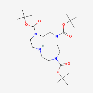 Tri-tert-Butyl 1,4,7,10-tetraazacyclododecane-1,4,7-tricarboxylate chemical structure (CAS 175854-39-4)