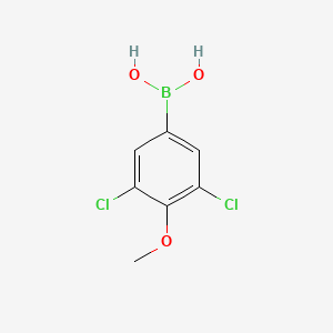 (3,5-Dichloro-4-methoxyphenyl)boronic acid chemical structure (CAS 175883-61-1)