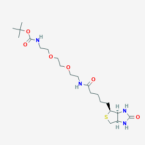 Biotin-peg2-nh-boc chemical structure (CAS 175885-18-4)