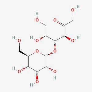 (3S,4R,5R)-1,3,5,6-Tetrahydroxy-4-(((2R,3R,4S,5S,6R)-3,4,5-trihydroxy-6-(hydroxymethyl)tetrahydro-2H-pyran-2-yl)oxy)hexan-2-one chemical structure (CAS 17606-72-3)