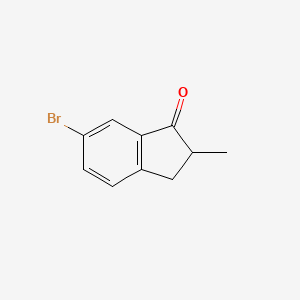6-Bromo-2-methyl-2,3-dihydro-1H-inden-1-one chemical structure (CAS 176088-59-8)