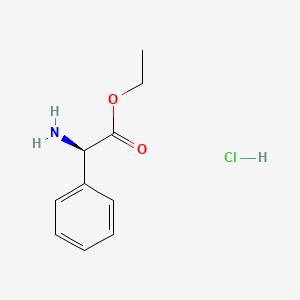 (R)-Ethyl 2-amino-2-phenylacetate hydrochloride chemical structure (CAS 17609-48-2)