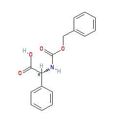 (R)-2-(((Benzyloxy)carbonyl)amino)-2-phenylacetic acid chemical structure (CAS 17609-52-8)