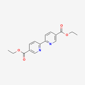 Diethyl [2,2'-bipyridine]-5,5'-dicarboxylate chemical structure (CAS 1762-46-5)