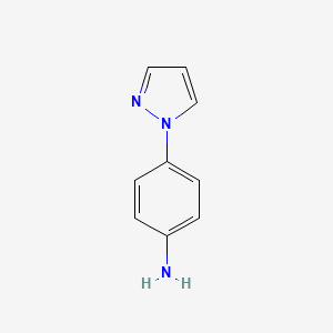 4-Pyrazol-1-yl-phenylamine chemical structure (CAS 17635-45-9)