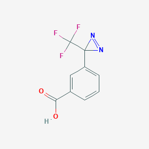 3-(3-(Trifluoromethyl)-3H-diazirin-3-yl)benzoic acid chemical structure (CAS 176389-60-9)