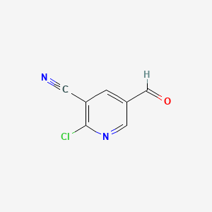 2-Chloro-5-formylnicotinonitrile chemical structure (CAS 176433-46-8)