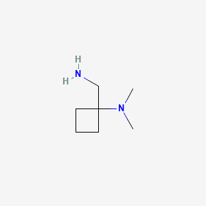 1-(Aminomethyl)-N,N-dimethylcyclobutanamine chemical structure (CAS 176445-78-6)