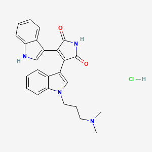 3-(1-(3-(Dimethylamino)propyl)-1H-indol-3-yl)-4-(1H-indol-3-yl)-1H-pyrrole-2,5-dione hydrochloride chemical structure (CAS 176504-36-2)